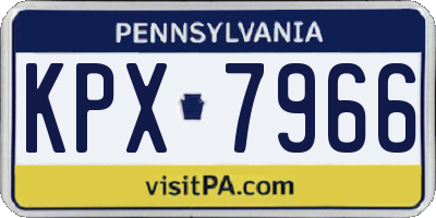 PA license plate KPX7966