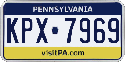 PA license plate KPX7969