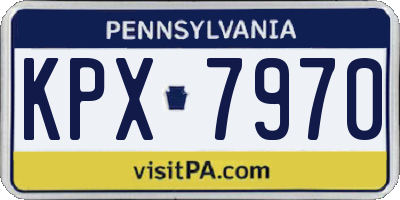 PA license plate KPX7970
