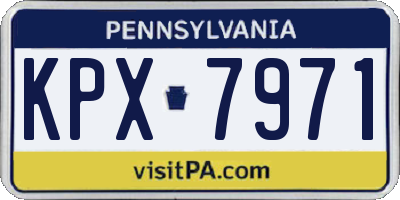 PA license plate KPX7971