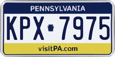 PA license plate KPX7975