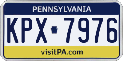 PA license plate KPX7976