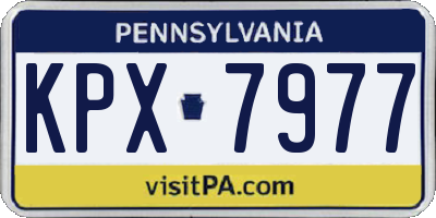 PA license plate KPX7977