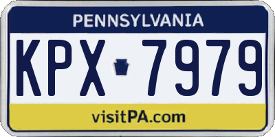 PA license plate KPX7979