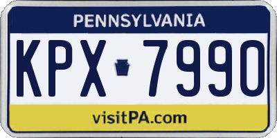 PA license plate KPX7990