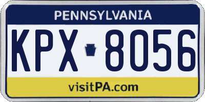 PA license plate KPX8056