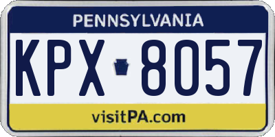 PA license plate KPX8057
