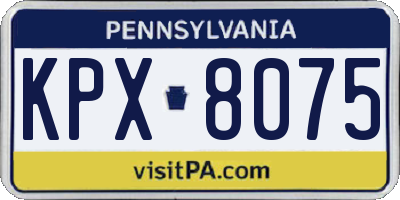 PA license plate KPX8075