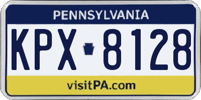 PA license plate KPX8128