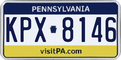 PA license plate KPX8146