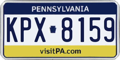PA license plate KPX8159