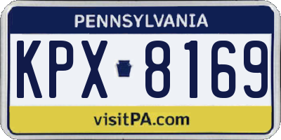 PA license plate KPX8169