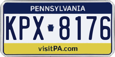 PA license plate KPX8176