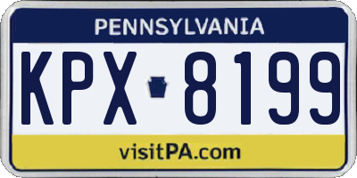 PA license plate KPX8199