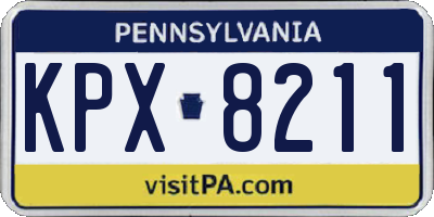PA license plate KPX8211