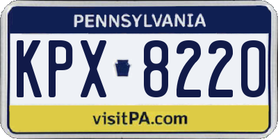 PA license plate KPX8220