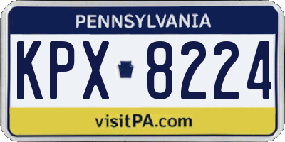 PA license plate KPX8224