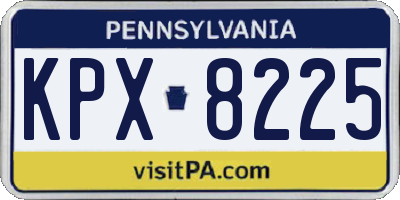 PA license plate KPX8225