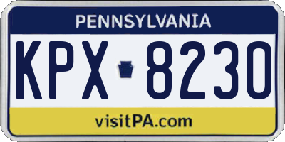 PA license plate KPX8230