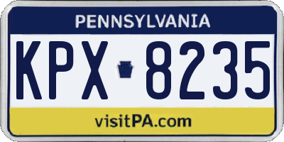 PA license plate KPX8235