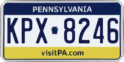 PA license plate KPX8246