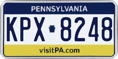 PA license plate KPX8248