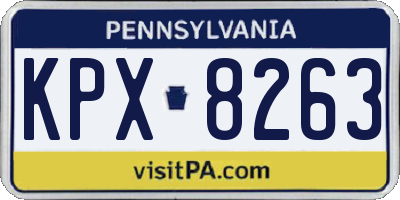 PA license plate KPX8263