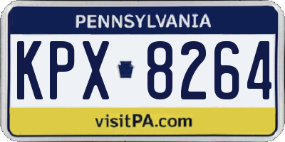 PA license plate KPX8264