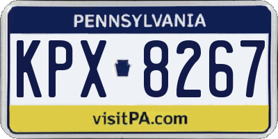 PA license plate KPX8267