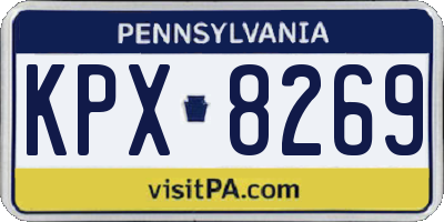 PA license plate KPX8269