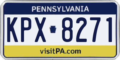 PA license plate KPX8271