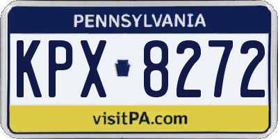 PA license plate KPX8272