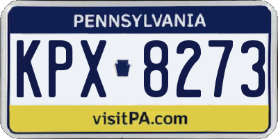 PA license plate KPX8273