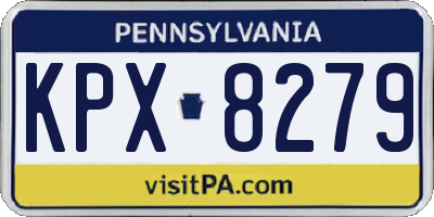 PA license plate KPX8279