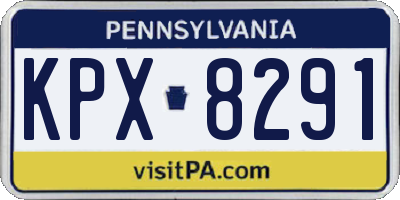 PA license plate KPX8291