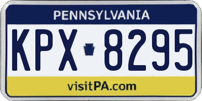 PA license plate KPX8295