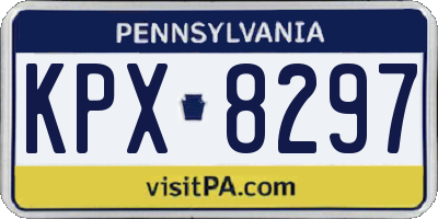 PA license plate KPX8297