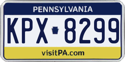 PA license plate KPX8299