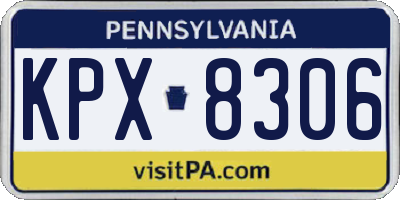 PA license plate KPX8306
