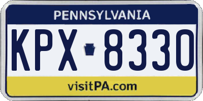 PA license plate KPX8330