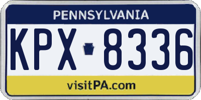 PA license plate KPX8336