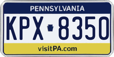 PA license plate KPX8350