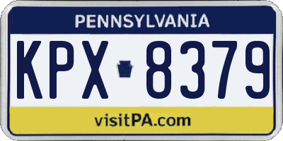 PA license plate KPX8379