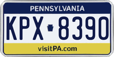 PA license plate KPX8390