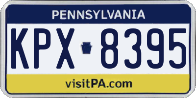PA license plate KPX8395