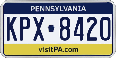 PA license plate KPX8420