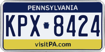 PA license plate KPX8424