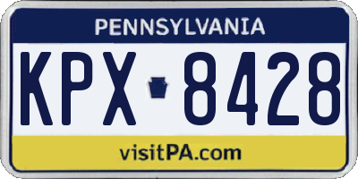 PA license plate KPX8428