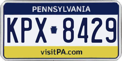PA license plate KPX8429