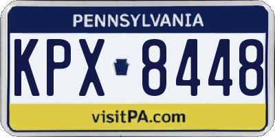 PA license plate KPX8448